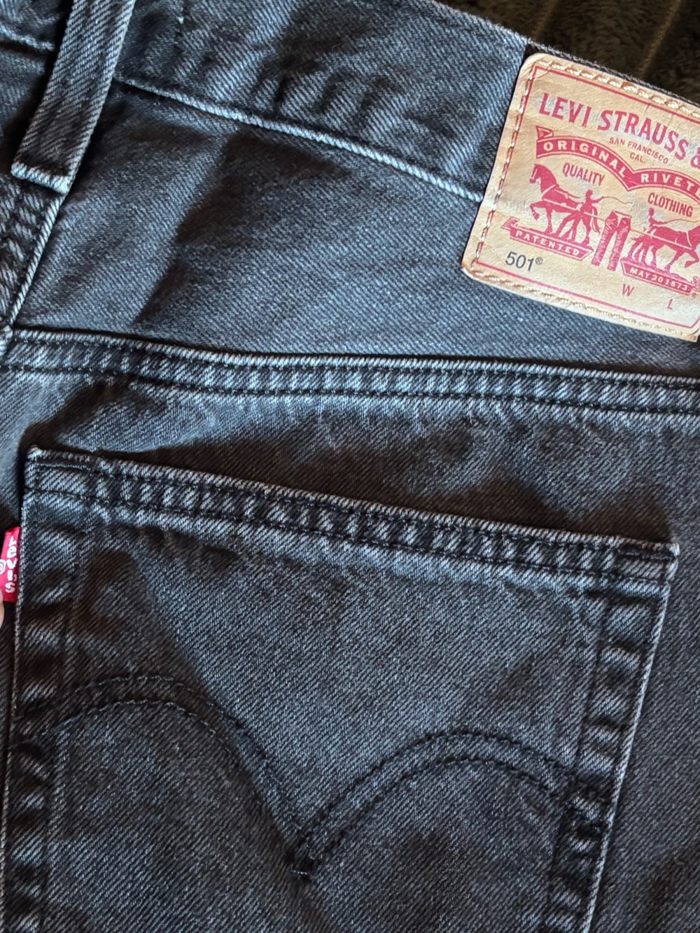Levi's Black Denim High-Waist Cutoff Shorts